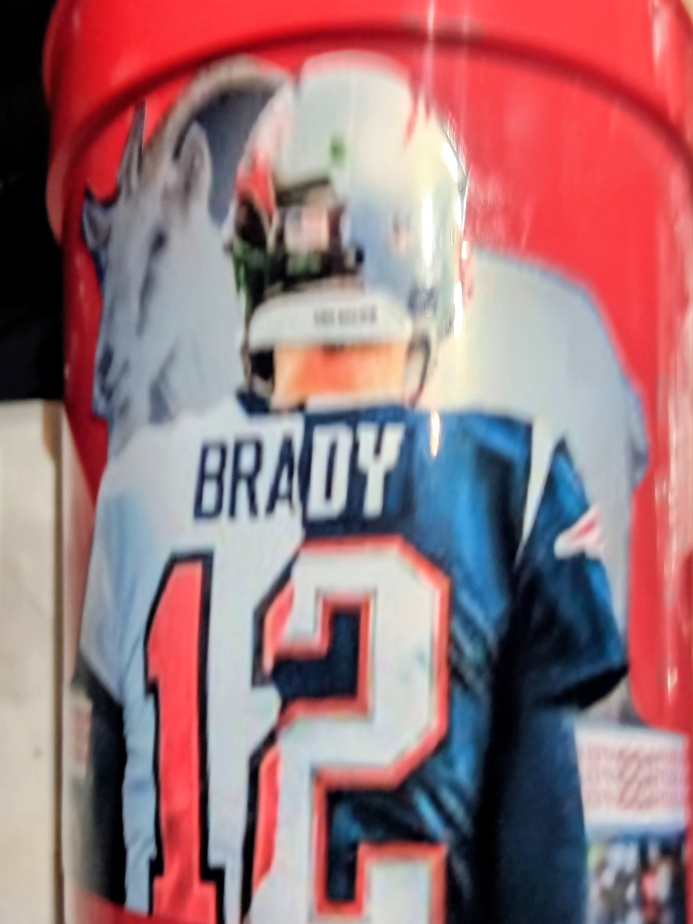 Tom Brady #12 New England Patriots Football Drinking Cup - The Goat